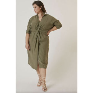 Olive Green Midi Dress